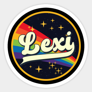 Lexi // Rainbow In Space Vintage Style Sticker